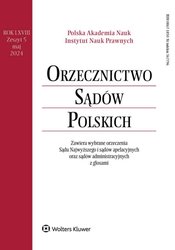 : Orzecznictwo Sądów Polskich - e-wydanie – 5/2024